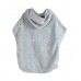 Broderet strand Poncho - Pearl Blue