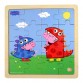 Peppa Pig - Træpuslespil - Dino DressUp